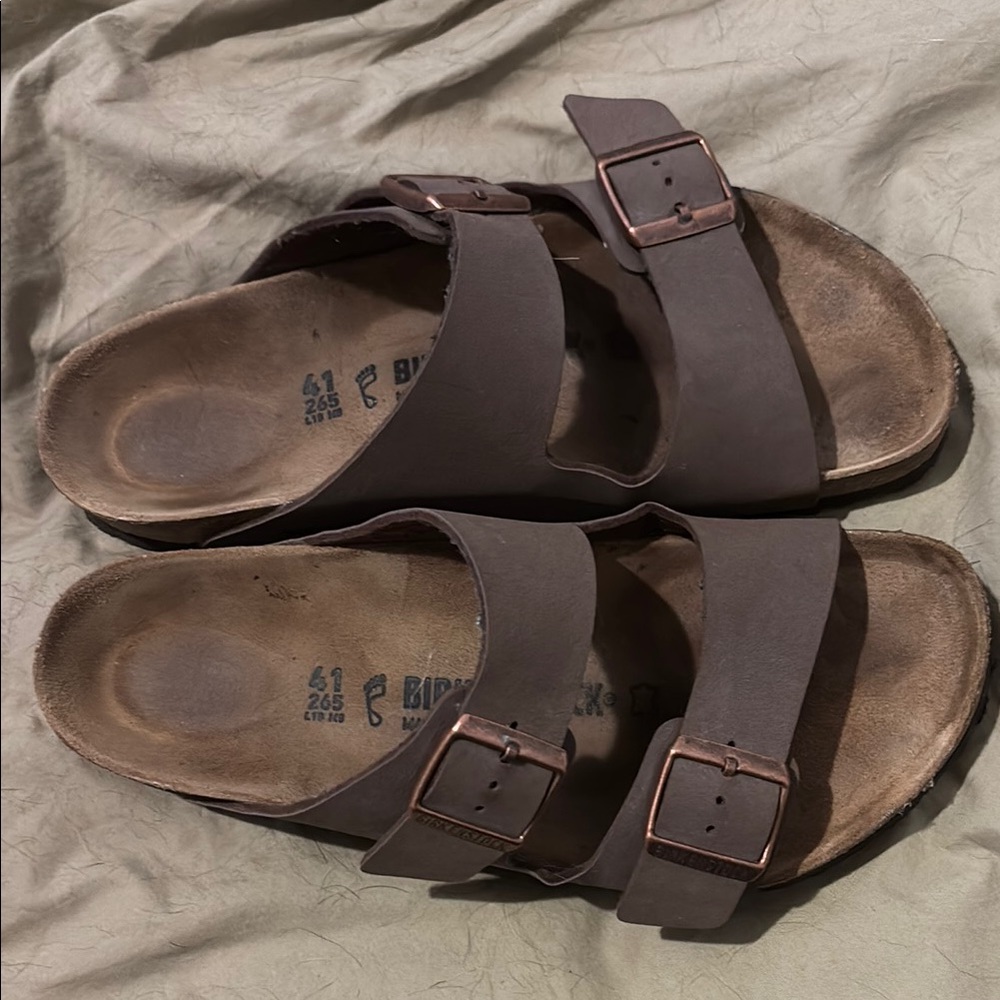 Birkenstock Dark Brown Double Strap Sandals